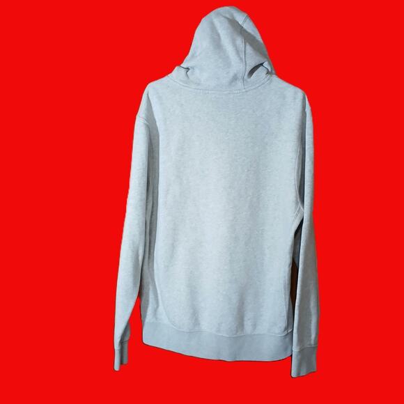Nike Hoodie Sweatshirt Men’s Size Medium Gray Pullover Box Logo Just Do It - Picture 5 of 7